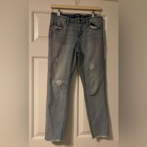 Buffalo David Bitton Jess 6/28 rip & repair mid rise skinny